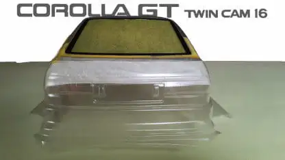 Fensterrahmen schwarz lackiert Rückansicht