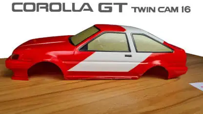 Lackieren fertig Seitenansicht