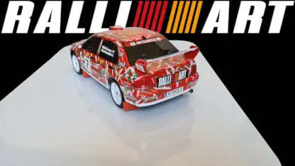 Lancer fertig von hinten