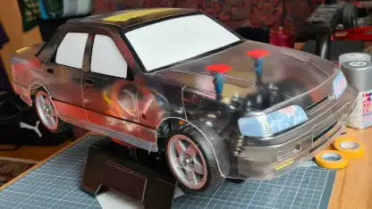 Teillackiert schwarz von vorne